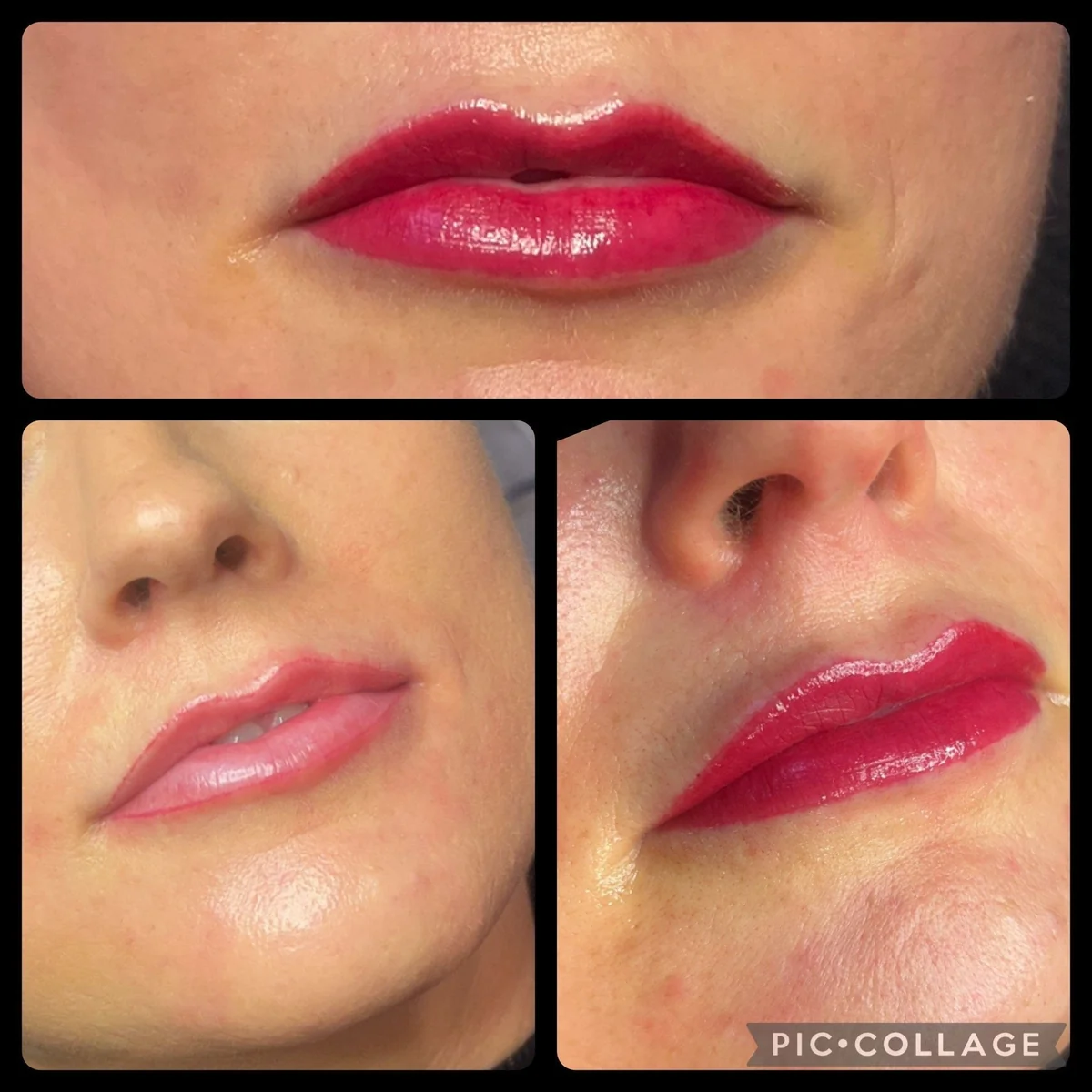 Lepper før og etter permanent makeup
